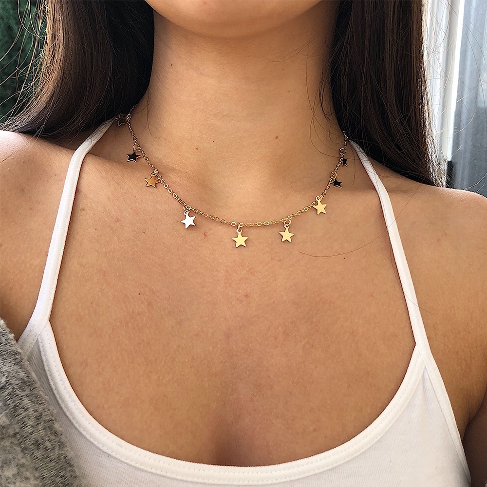 Boho Star Dainty Delicate Necklace - Picture 2 of 3